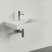 Essential Accessible 750mm Gloss White Composite Wall Hung Basin